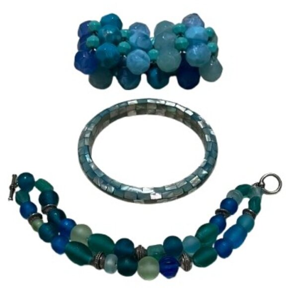 Blue Bracelet Bundle - 3 Bracelets - LNC - Picture 1 of 10